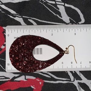 Dark Red Drop/Dangle Earrings